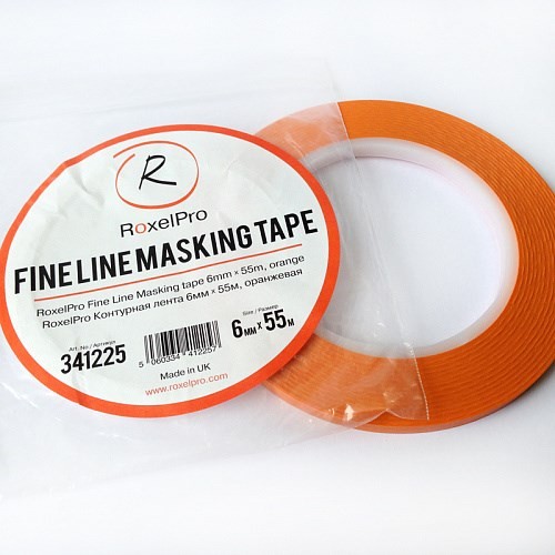 Скотч контурный ПВХ оранжевый 6 мм x 55 м RoxelPro 341225