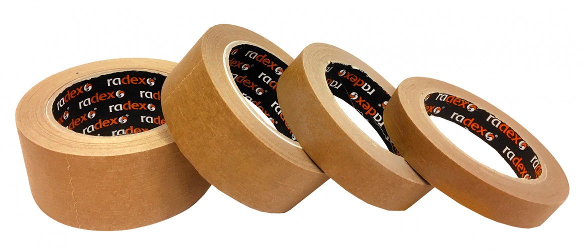 Коричневая малярная лента 80°С RADEX 25 мм х 40м