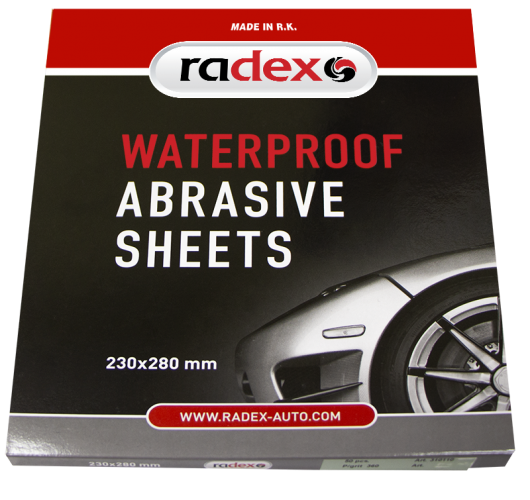 Водостойкая абразивная бумага RADEX 230×280 мм