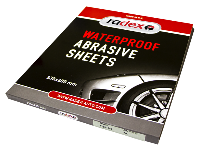 Водостойкая абразивная бумага RADEX 230×280 мм