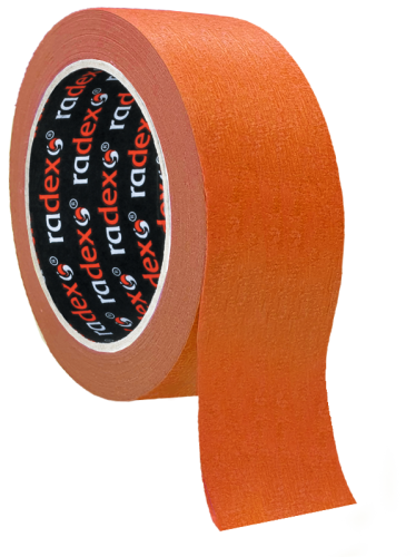 Оранжевая малярная лента 80°С RADEX 38 мм х 40м