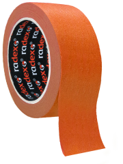 Оранжевая малярная лента 80°С RADEX 38 мм х 40м