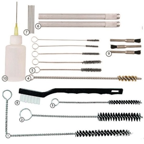 Набор для чистки краскопультов (большой 22 предмета)