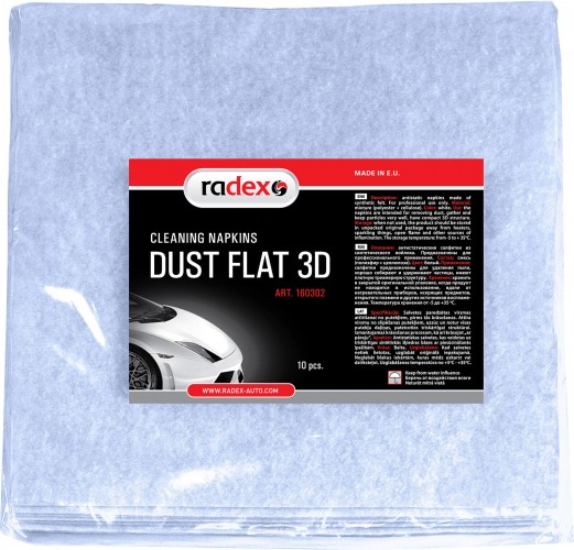 Антистатическая синтетическая салфетка RADEX DUST FLAT 3D 10 шт