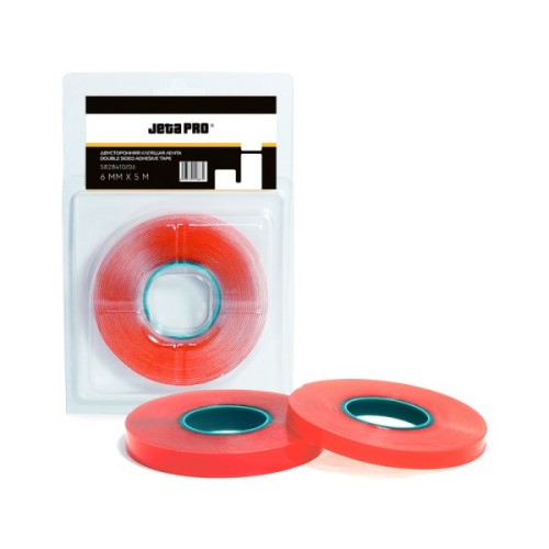 Двусторонняя клейкая лента 12 мм акриловая монтажная толщина 1мм, длинна 5м Jeta Pro