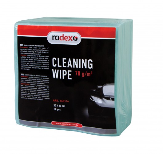 Протирочные салфетки из нетканого материала RADEX CLEANING WIPE 50 шт