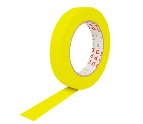 Лента маскировочная C.A.R.FIT (желтая) 25 мм х 40 м 120°С