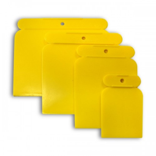 Набор гибких пластиковых шпателей 50-80-100-120 мм TOP10