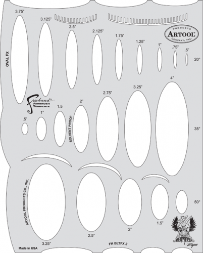 Трафарет BLASTED FX TEMPLATE OVAL FX (FH BLTFX 2)