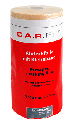 Пленка маскировочная C.A.R.Fit с клеящей лентой  2,7 м х 20м
