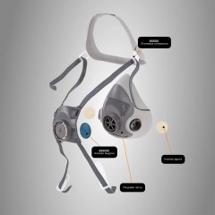 Полумаска JETAPRO 5500 без фильтров