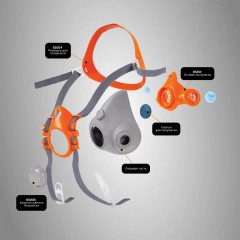 Полумаска JETAPRO 6500 без фильтров