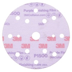 Шлифовальный диск для полировки D-150 мм, 15 отв. 3М Hokit 260L Purple