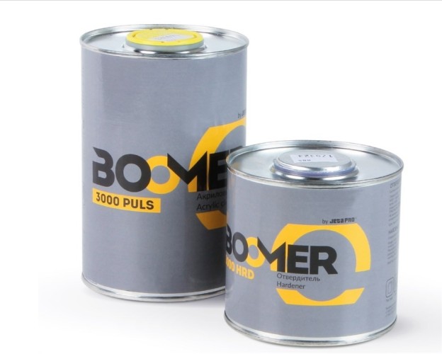 Лак акриловый, прозрачный 2:1 HS, BOOMER, 1 л, 3000/1